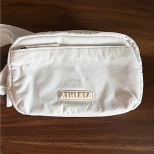 Athleta White Quilted Crossbody Bag